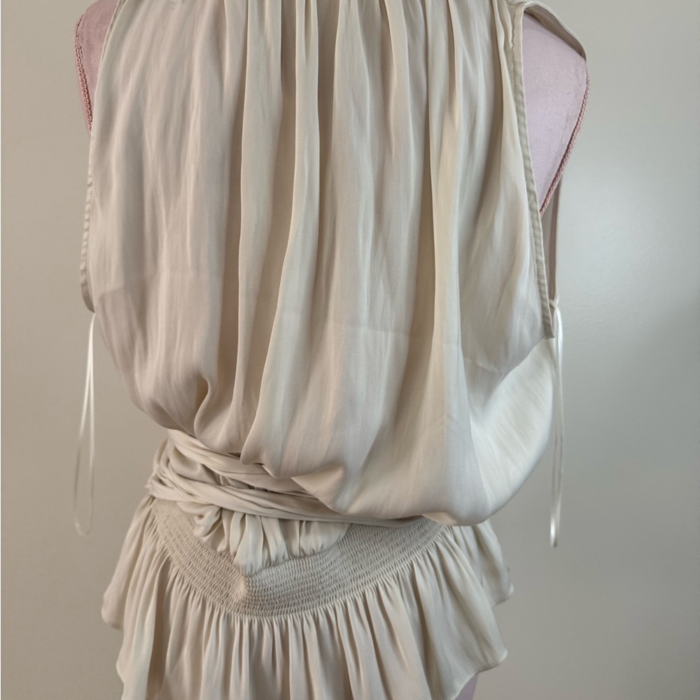 Modern Citizen Elegant Cream Wrap Top in size large - Picture 5 of 11